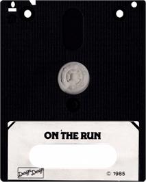 Cartridge artwork for On The Run on the Amstrad CPC.